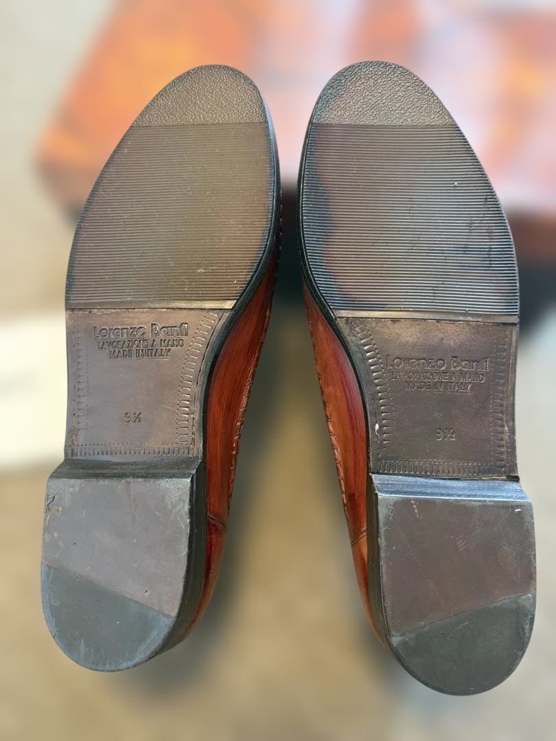 美品Lorenzo Banfi レザー デッキシューズ
