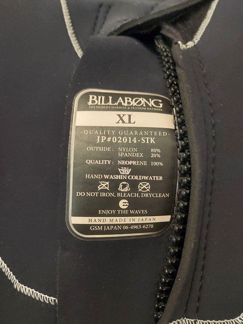 M*ド様 Billabong XL フルスーツウェットスーツ