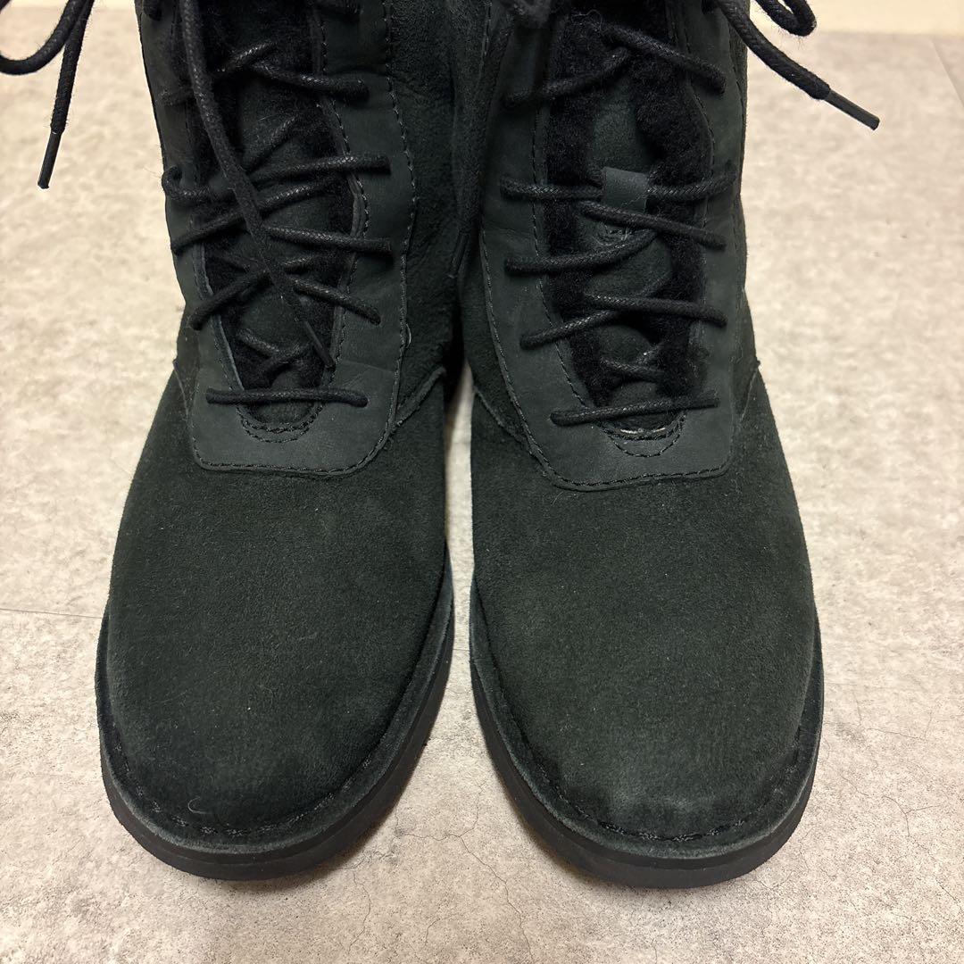 極美品✨️ 希少モデル UGG レースアップ ムートンブーツ ブラック 22.5