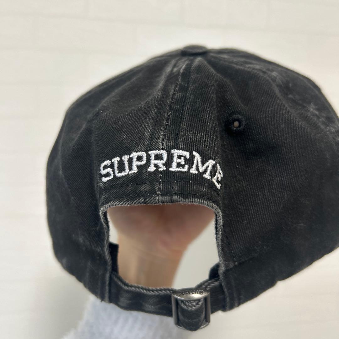 supreme cap Sロゴ　ウォッシュ加工
