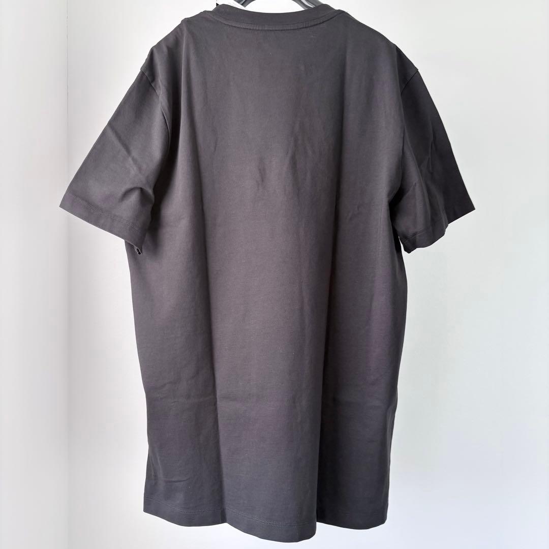 MONCLER モンクレール フロック加工 ロゴ Tシャツ ブラック