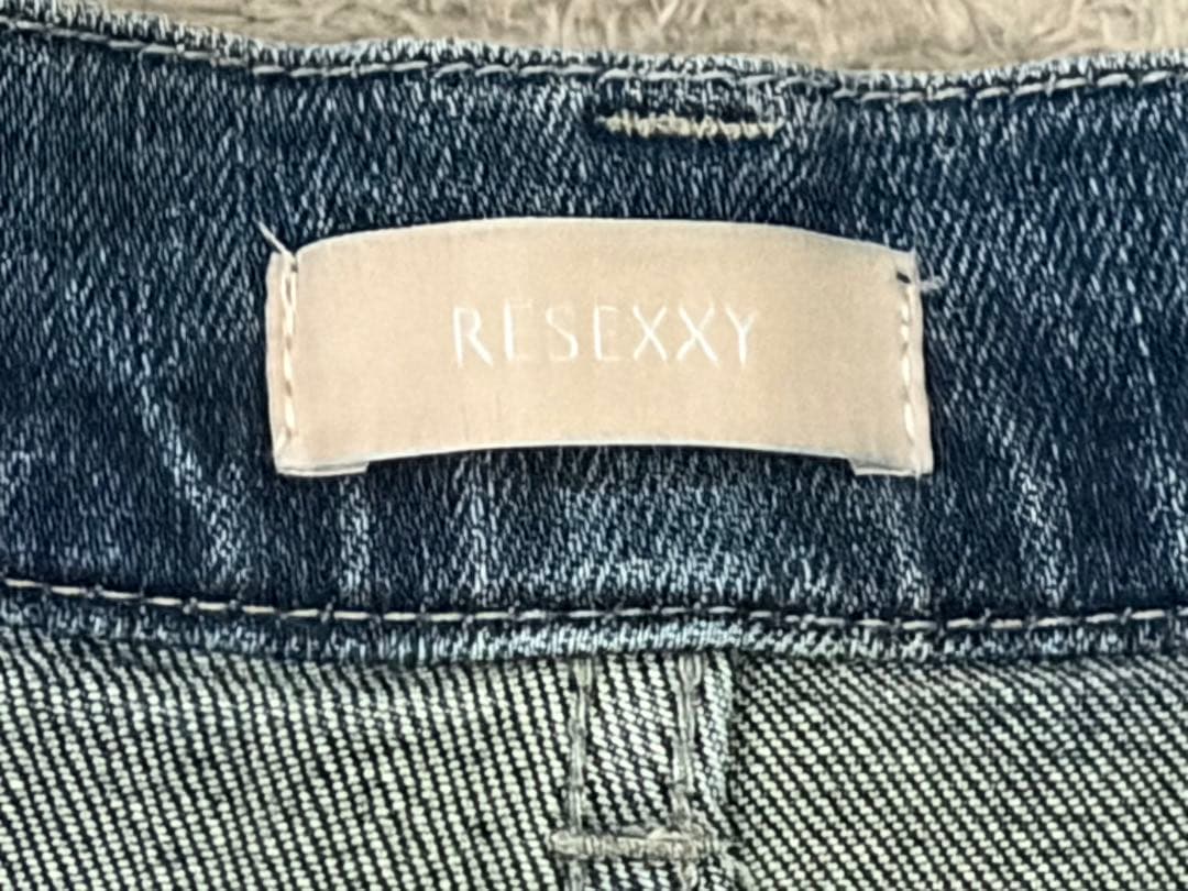 RESEXXY リゼクシー カットアウトリボンデニム インディゴ S