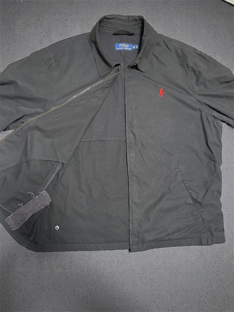 POLO RALPH LAUREN スイングトップ 黒 赤ポニー XL