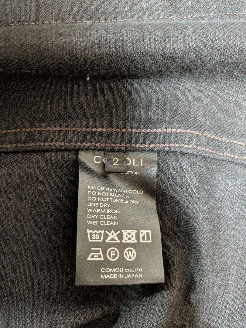 続けるマン　 COMOLI ブラック カバーオール