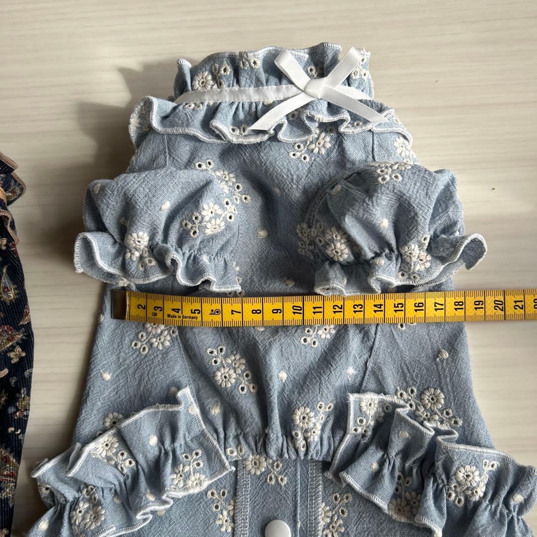 No.535•536 犬服ハンドメイド　バックオープンワンピース2着