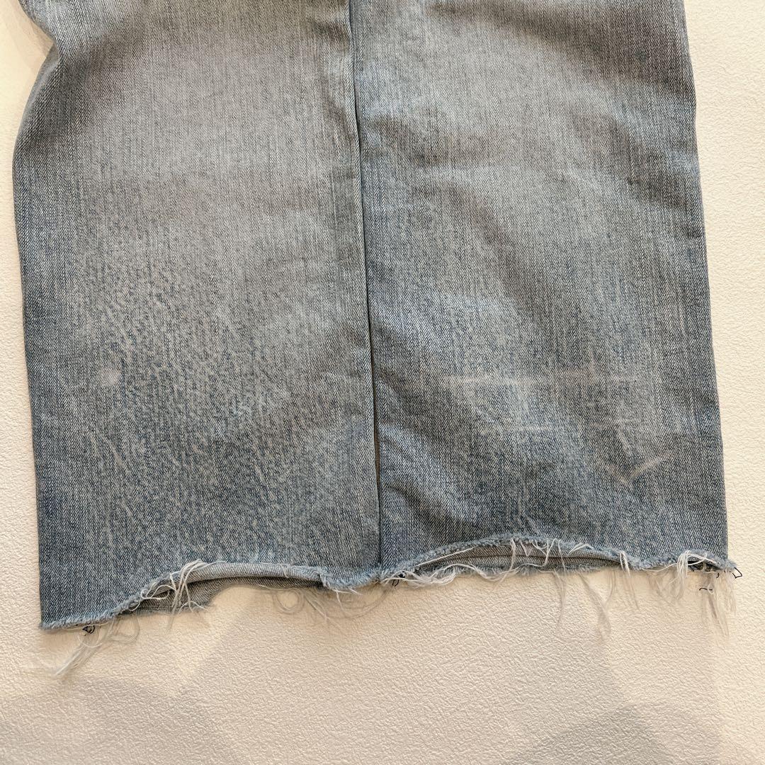 美品✨YANUK ヤヌーク ストレートデニム ボーイズ LEA ダメージ　24