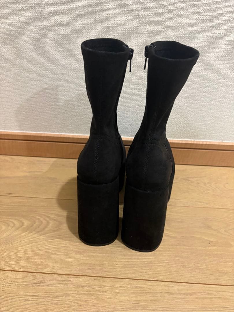EMODA バルキープラットフォームショートブーツ S ブラック 美品 厚底