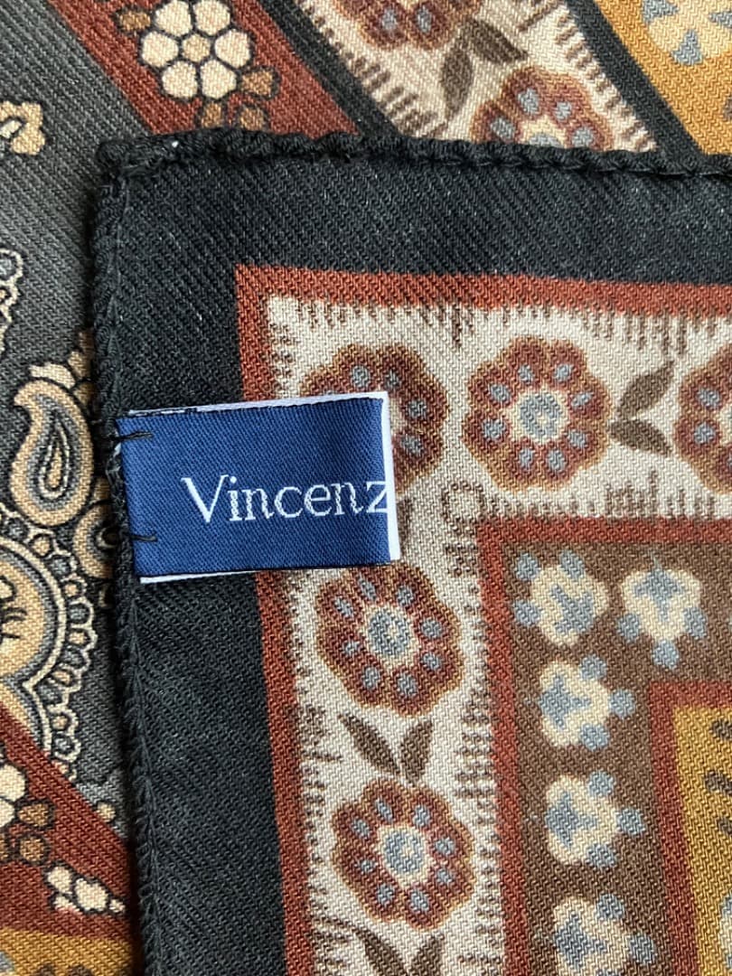 本日最終日 Vincenzo Miozza ペイズリー柄 ネッカチーフ