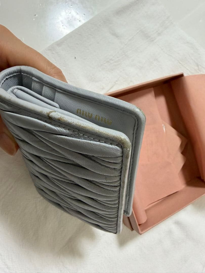 Miu Miu ブルー 二つ折り財布
