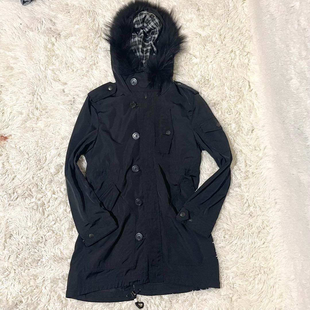 ✨美品✨BURBERRY BLACK LABEL モッズコート　ラクーンファーラ
