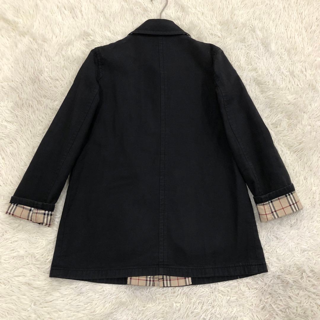 【極美品】バーバリーブルーレーベル ノバチェック スプリングコート 黒 38 M