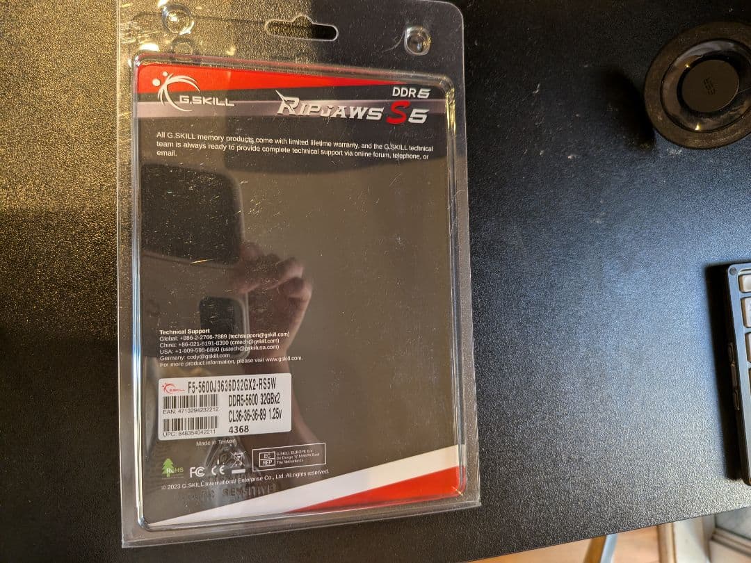 G.SKILL Ripjaws S5 DDR5 5600 メモリー 32GB×2