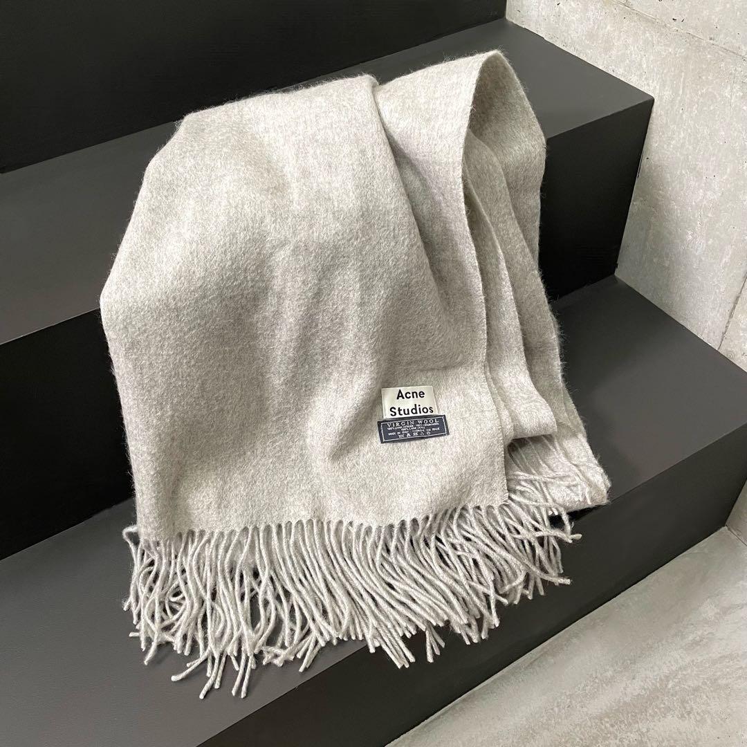 旧タグ ウールマフラー ストール ライトグレー Acne Studios