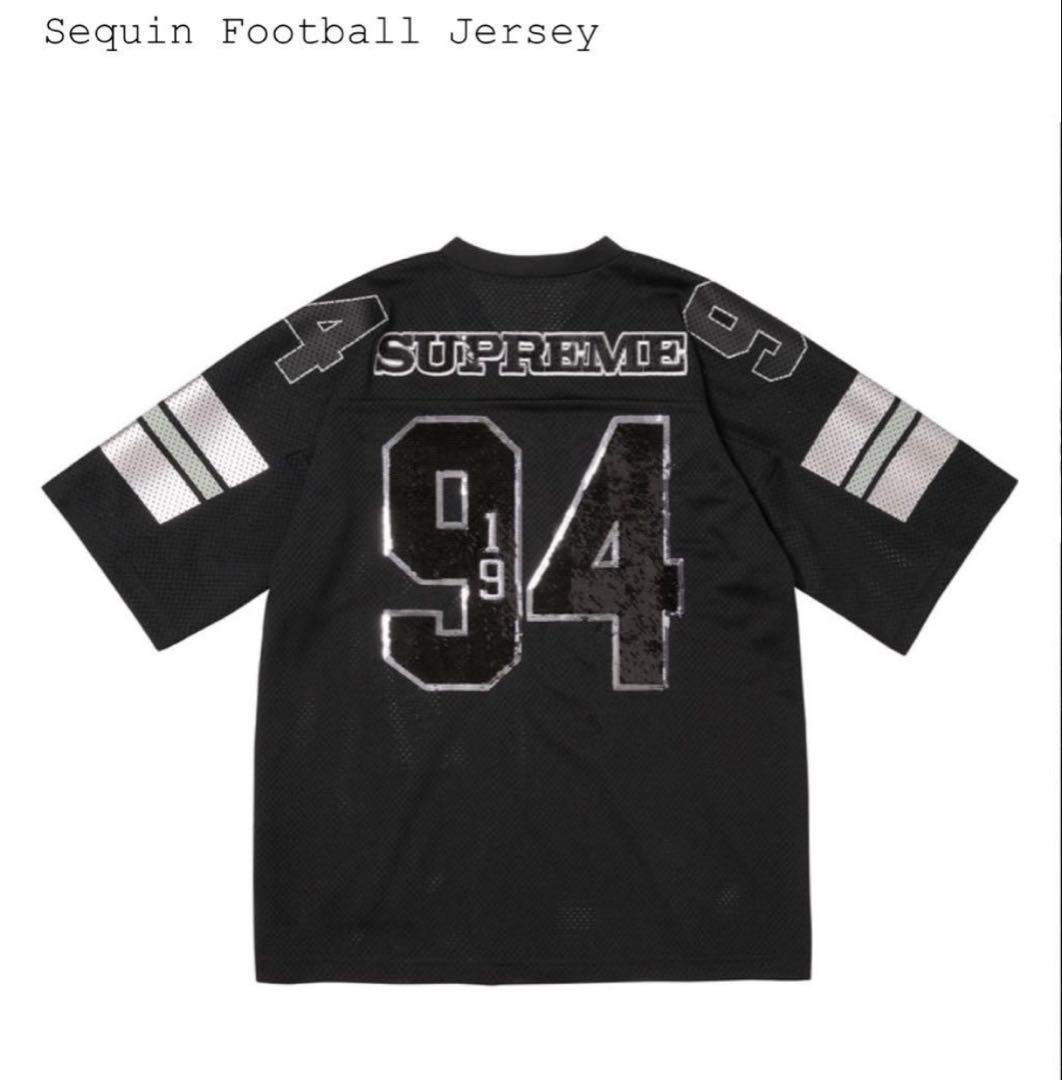 シャツ SUPREME Sequin Football Jersey Black L