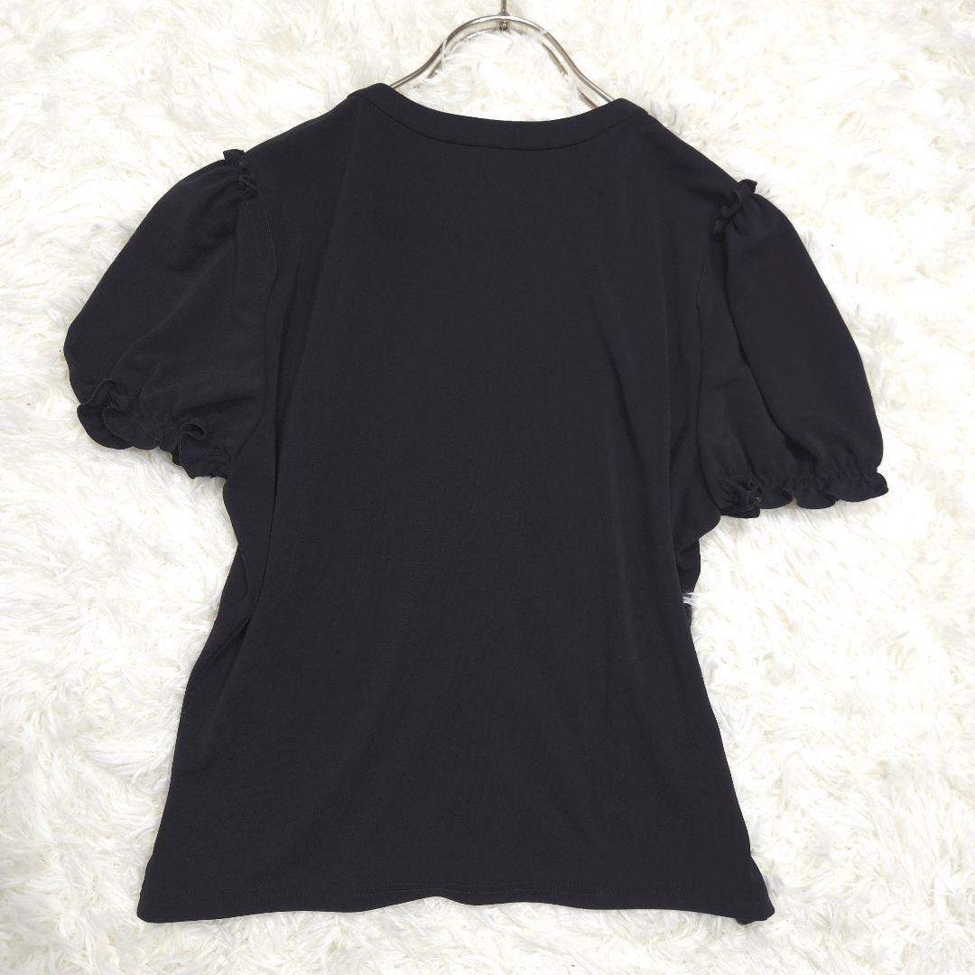 FOXEY フォクシー 42 L カーディガン ショート ブラウス 黒 半袖