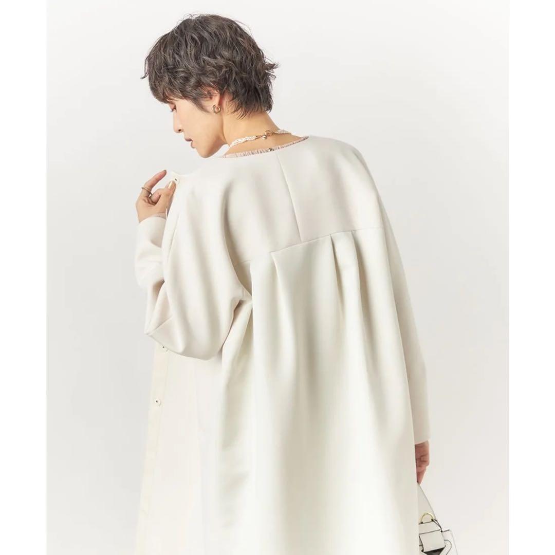 【タグ付き】 Nolley's 軽量トリプルクロスサテン切替クルーネックコート