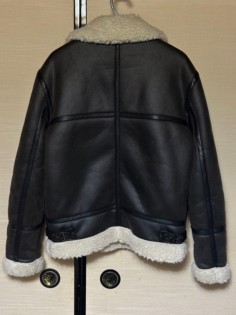 極美品 ZARA B-3 フライトジャケット ボア フェイクムートン 洗える M