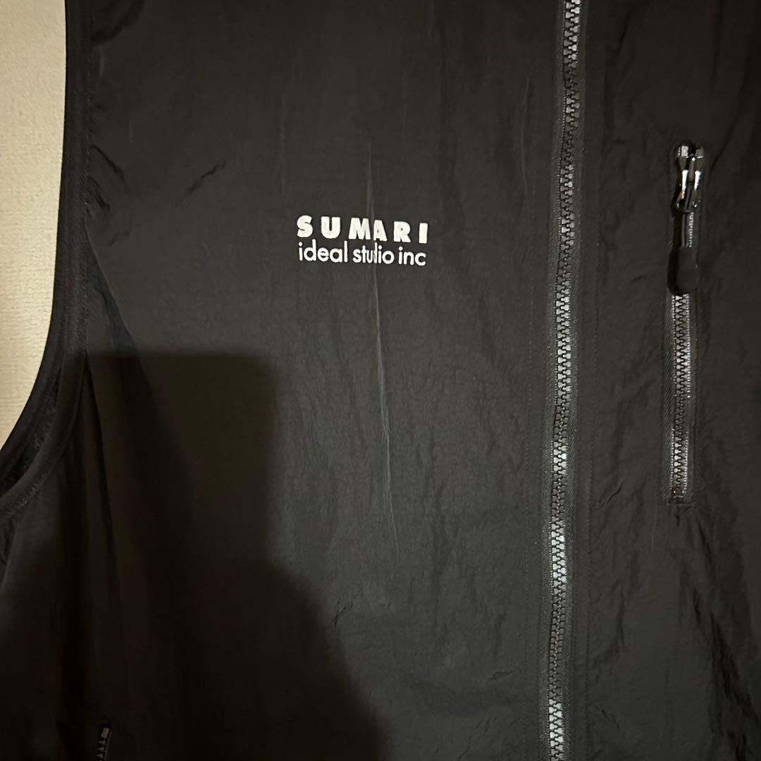 トップス sumari NYLONSHELLVEST-LOGO