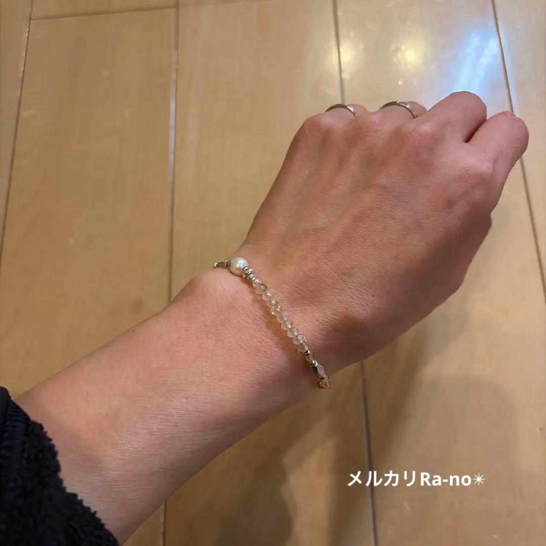 天然石とカレンシルバー　ブレスレット　２本分