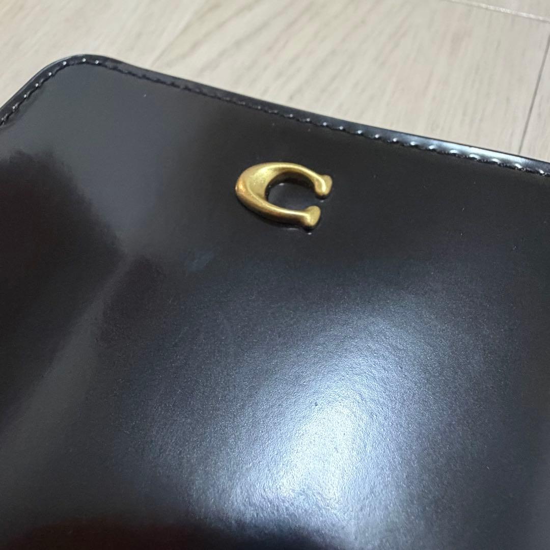 COACH エッセンシャル ビルフォールド ウォレット チャーム 財布 ブラック