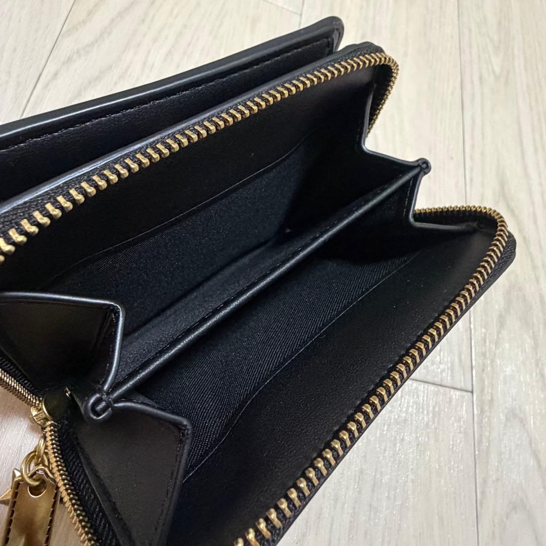 COACH エッセンシャル ビルフォールド ウォレット チャーム 財布 ブラック
