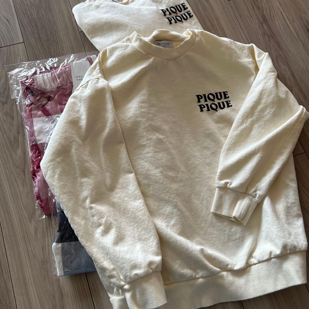 【新品未使用】GELATO PIQUE ルームウェア LとMサイズ クリーム色