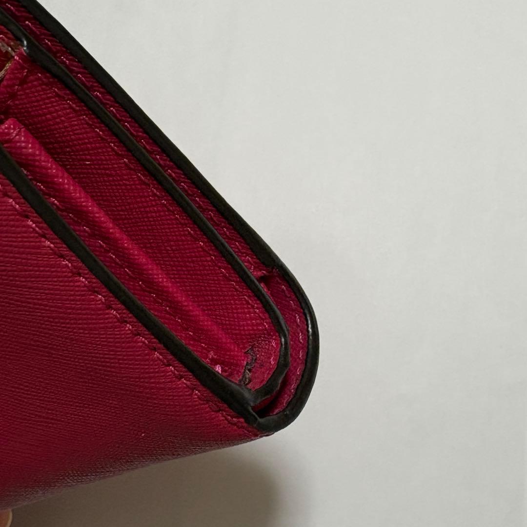 【新品未使用】マイケルコース 二つ折り財布 レッド MKロゴ ゴールド 正規品