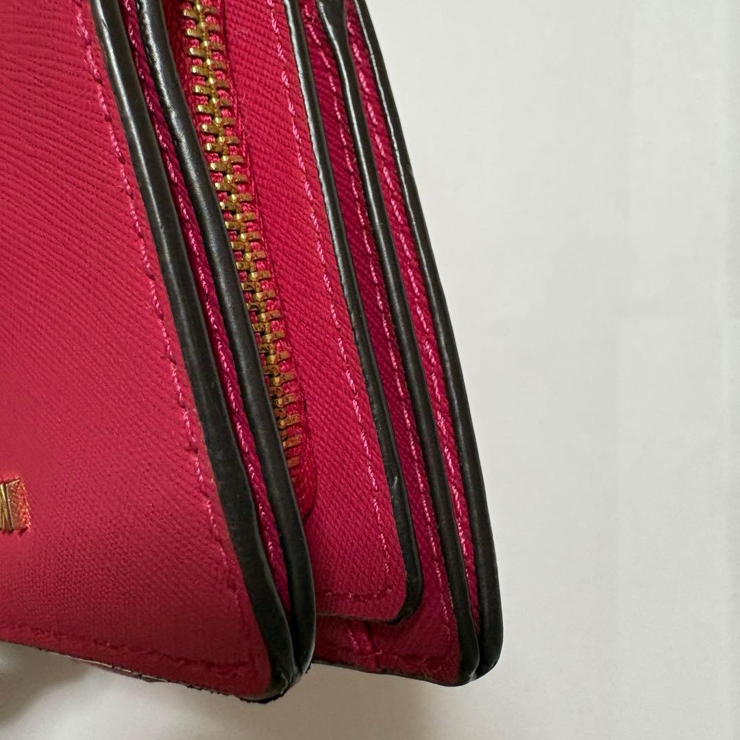 【新品未使用】マイケルコース 二つ折り財布 レッド MKロゴ ゴールド 正規品