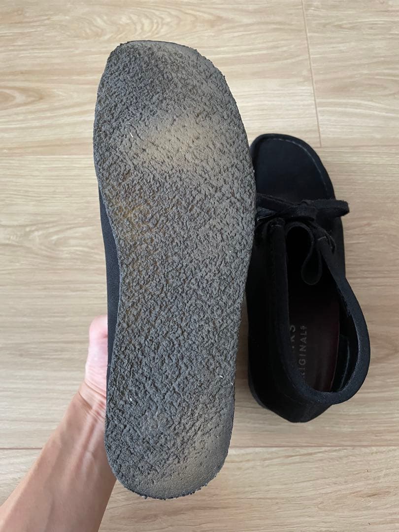 CLARKS ORIGINALS ワラビーブーツ ブラックスエード UK7.5