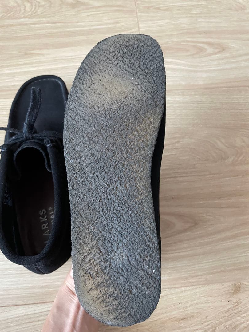 CLARKS ORIGINALS ワラビーブーツ ブラックスエード UK7.5