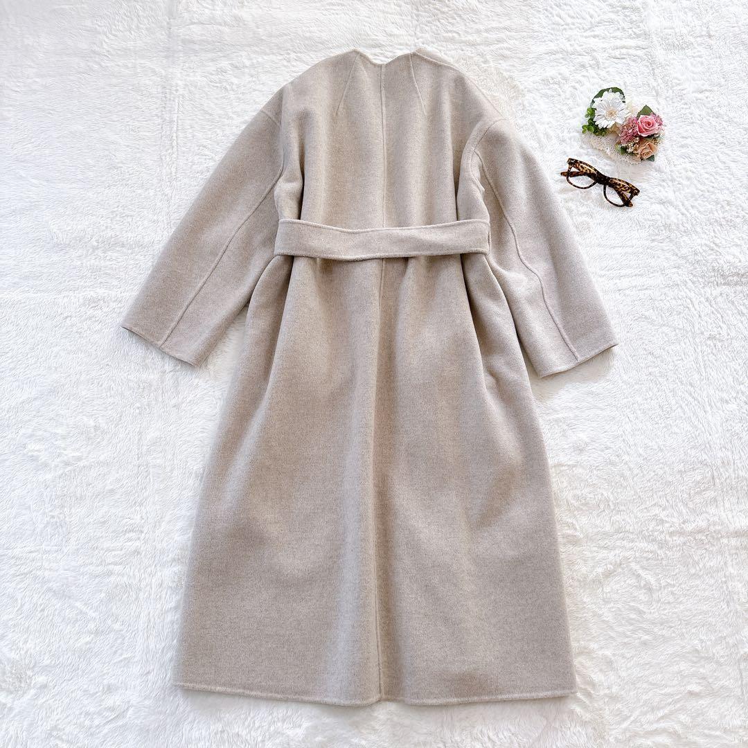 【美品】イエナ ロングコート イタリア製 ウール100 ベージュ 高級 アウター