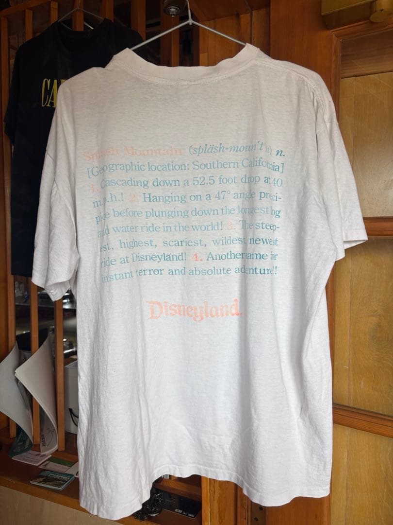 超希少　80s スプラッシュマウンテン　ディズニー　Tシャツ　XLサイズ　白