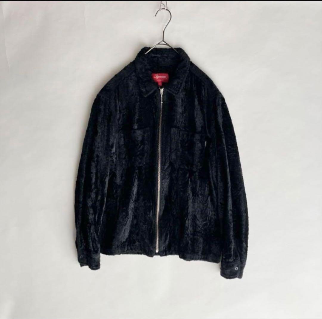Supreme ブラック ジップアップジャケット