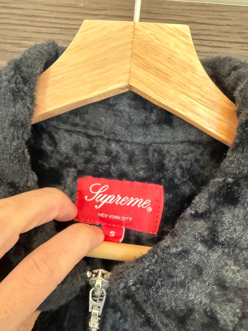 Supreme ブラック ジップアップジャケット