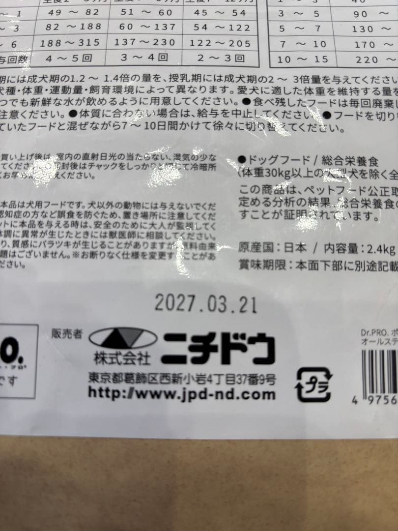 【新品】ドクタープロ　ドライDr.PRO ポーク・フラッシュ 2.4kg 2袋