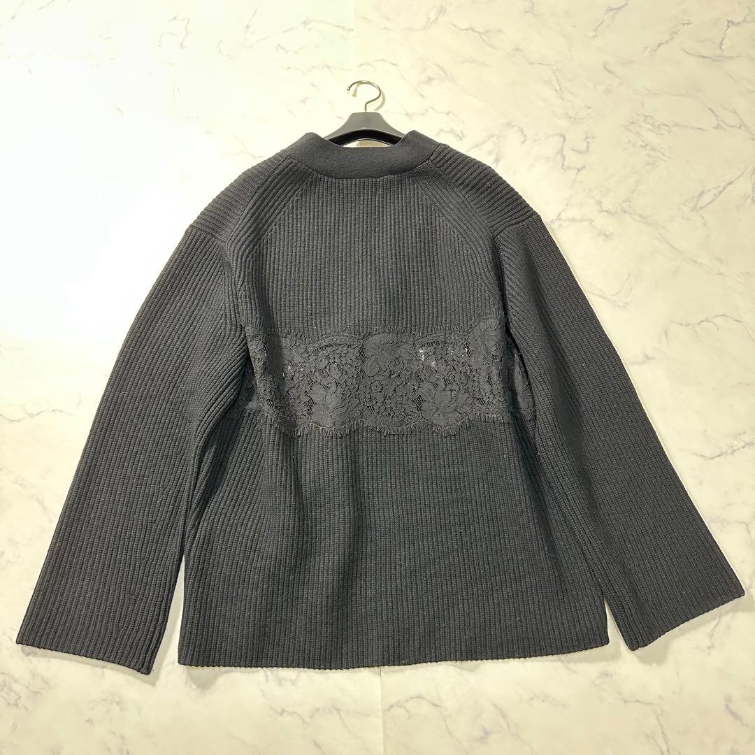 完売品 1er Arrondissement レース畦 カーディガン 24年 黒