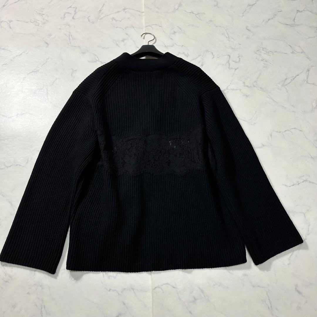 完売品 1er Arrondissement レース畦 カーディガン 24年 黒