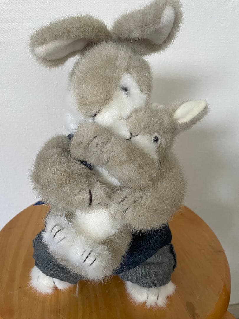 公*o様 ワンダフルワールド　オーバーオールうさぎ　ぬいぐるみ、ぬいぐるみブロー