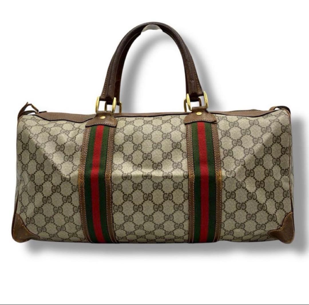 良品 GUCCI OLD シェリーライン ビンテージ ボストンバッグ バッグ