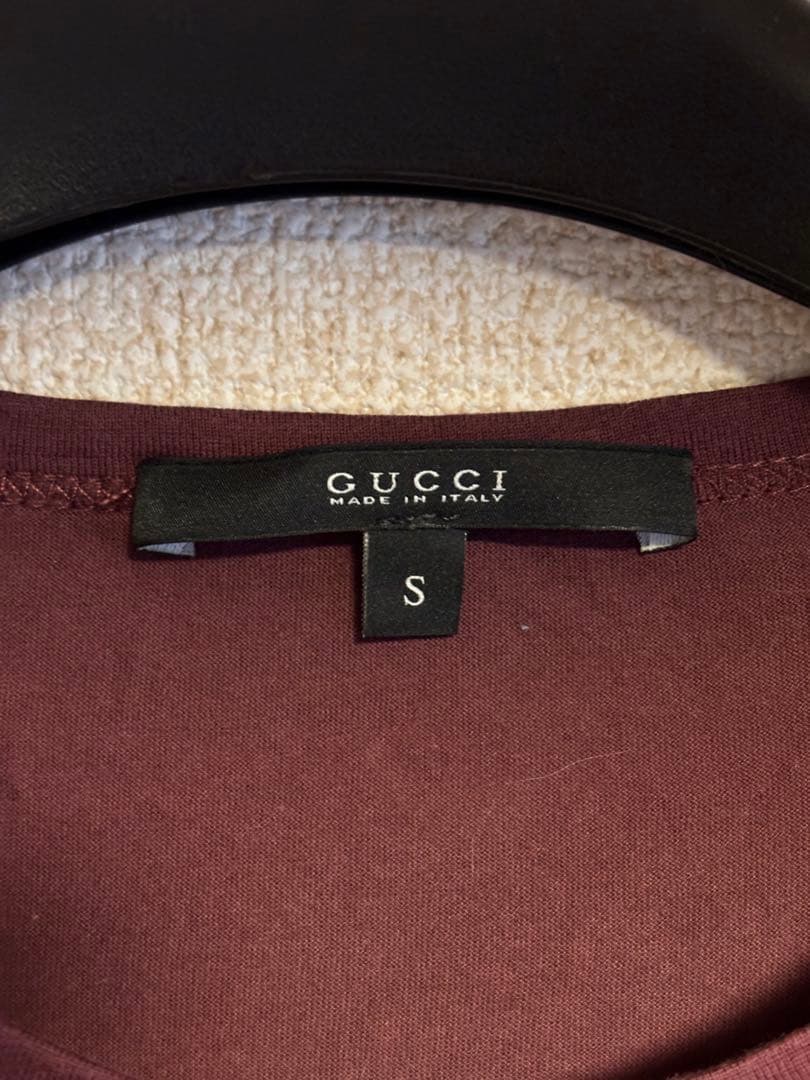 GUCCI グッチ　Tシャツ　ワインレッド