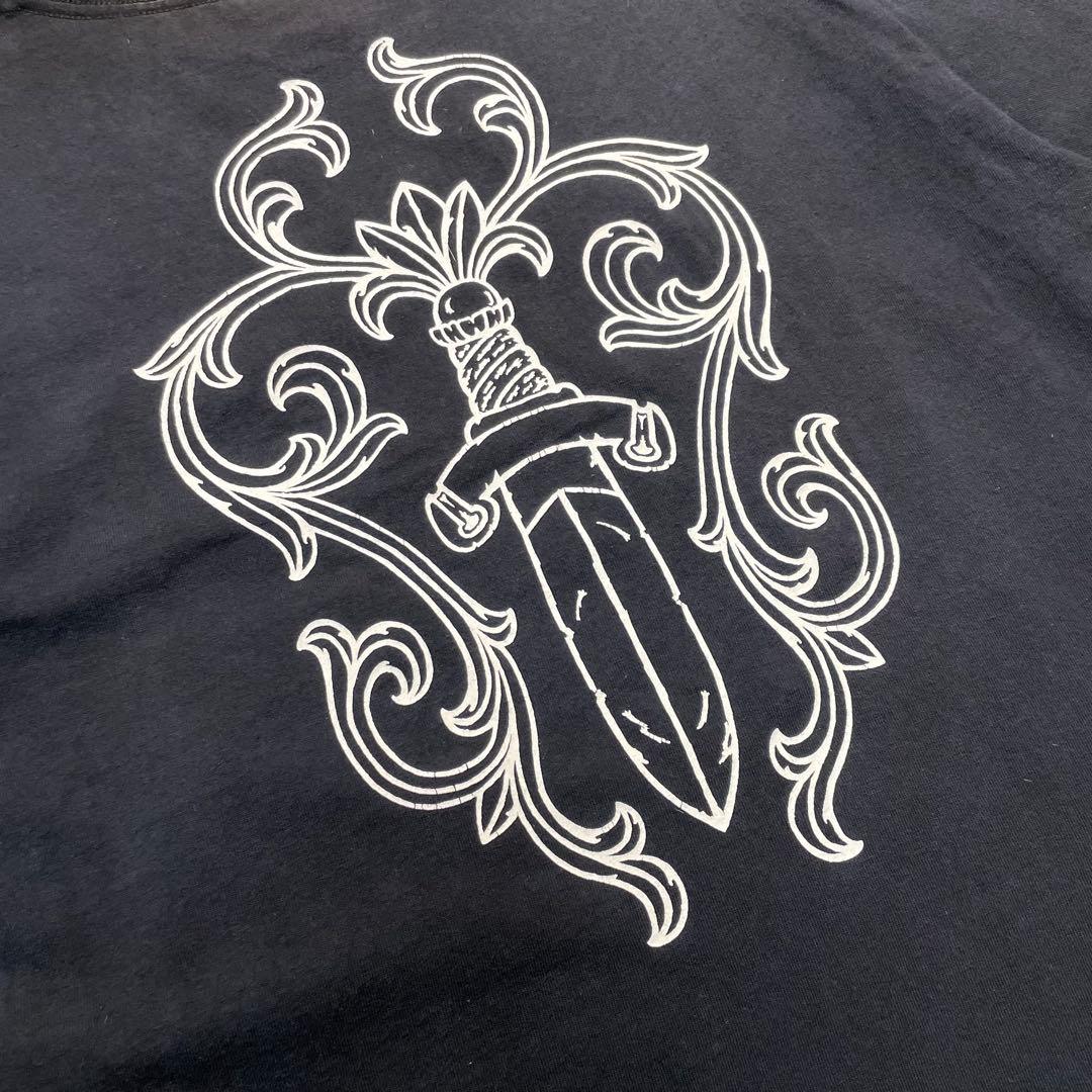 クロムハーツ　OLD ×max field ダガープリント 長袖Tシャツ 黒　M