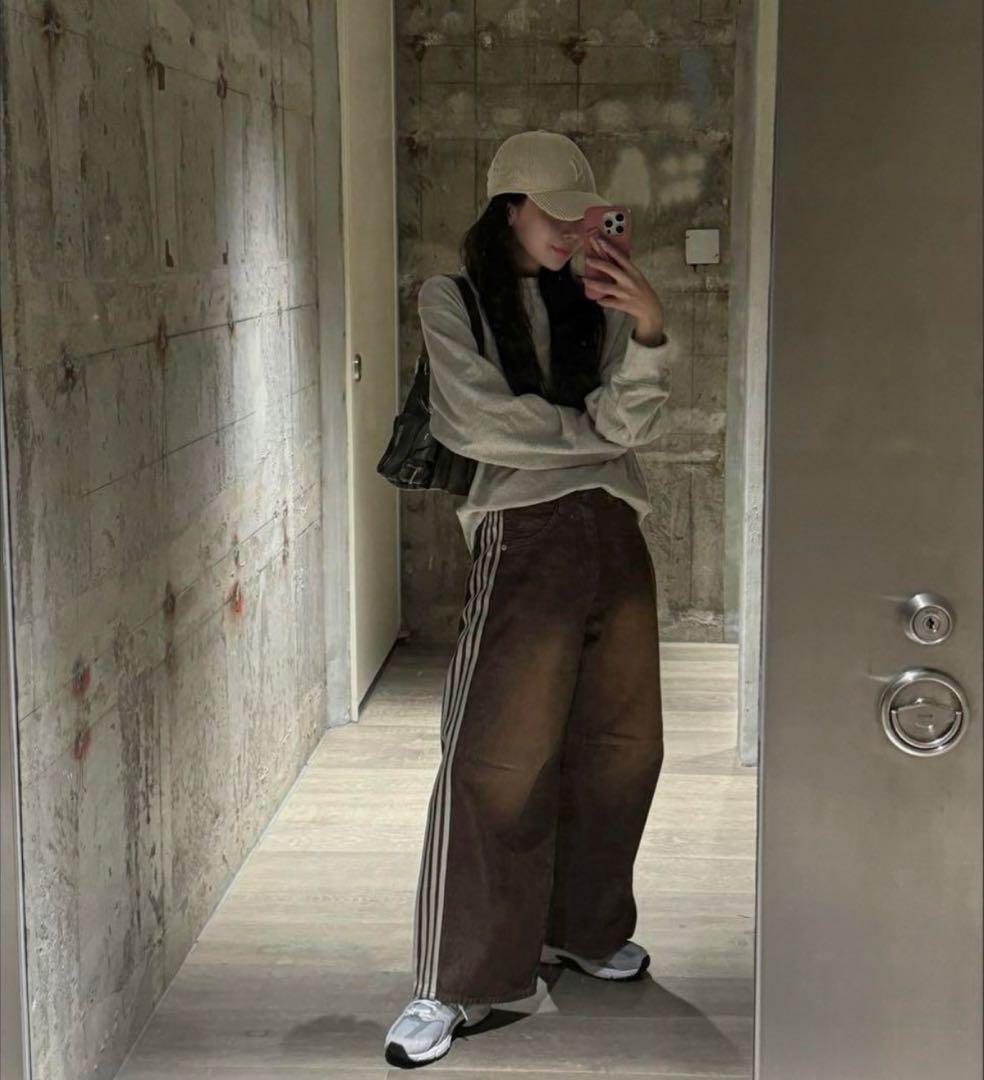 パンツ THE TOE Emirates Track Denim Pants brown
