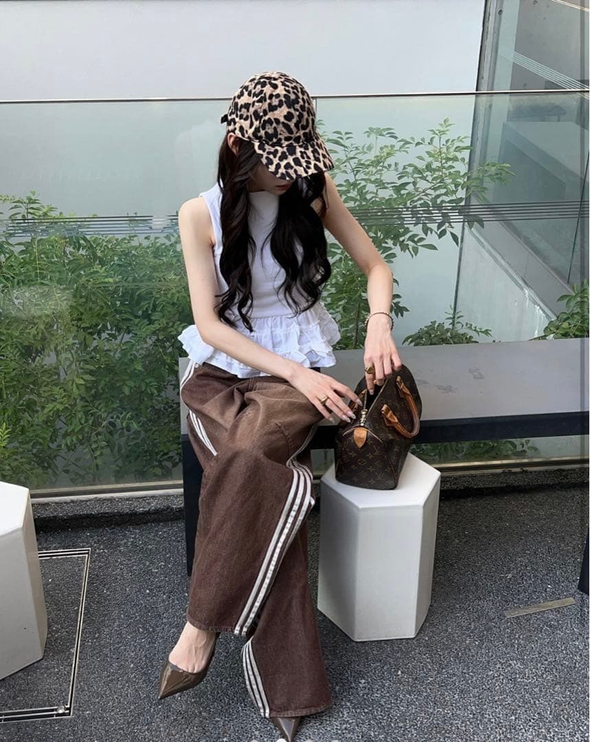 パンツ THE TOE Emirates Track Denim Pants brown