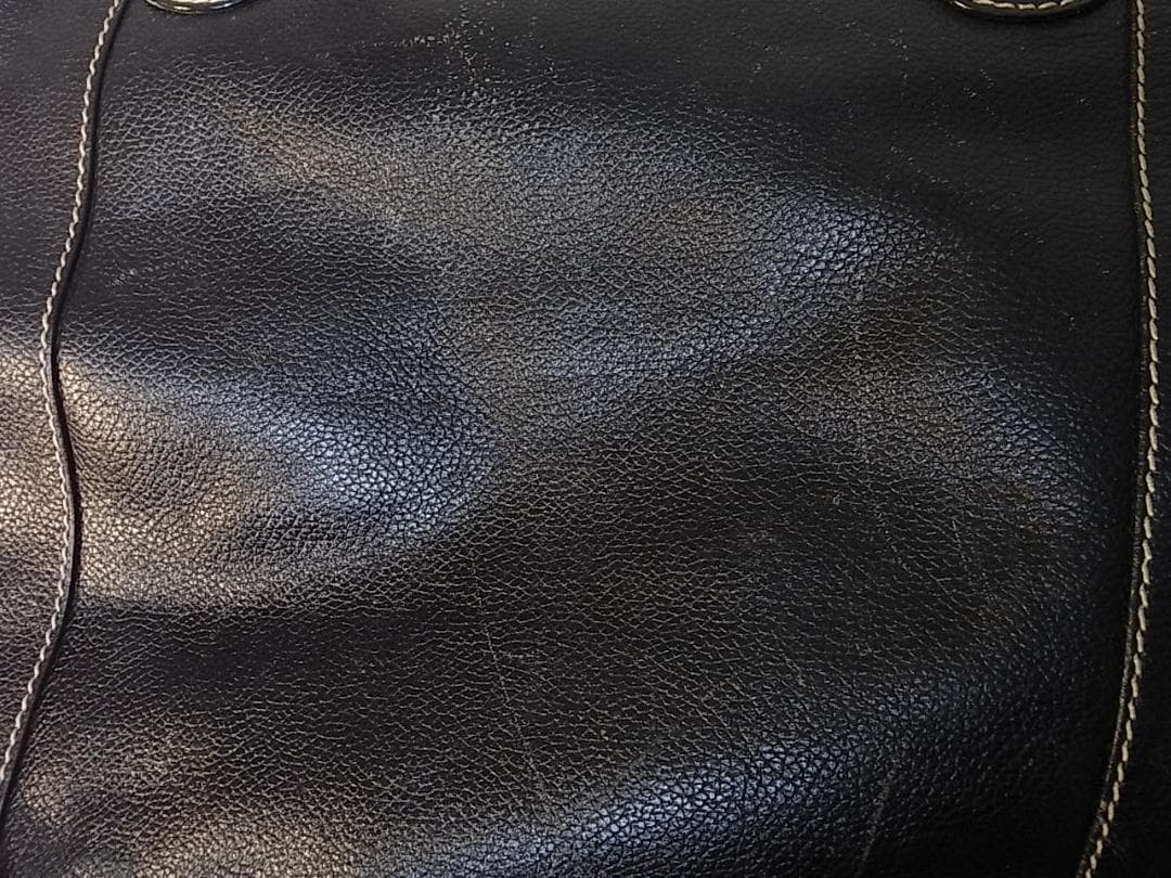 ダンヒル Dunhill オールレザー製ボストンバッグ 大サイズ ブラック