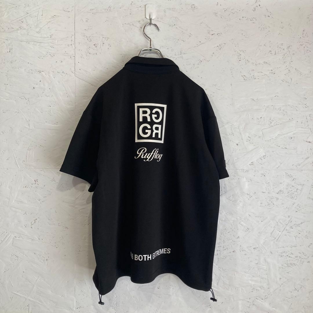 【RUFFLOG】ストレッチ入りロゴ刺繍ビッグシルエットポロシャツSIZES