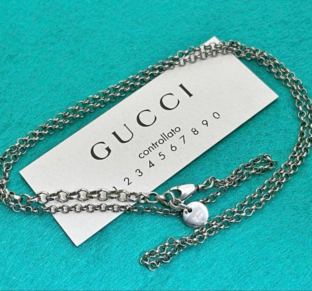 美品　GUCCI 2.2ミリ シルバー925チェーンネックレス