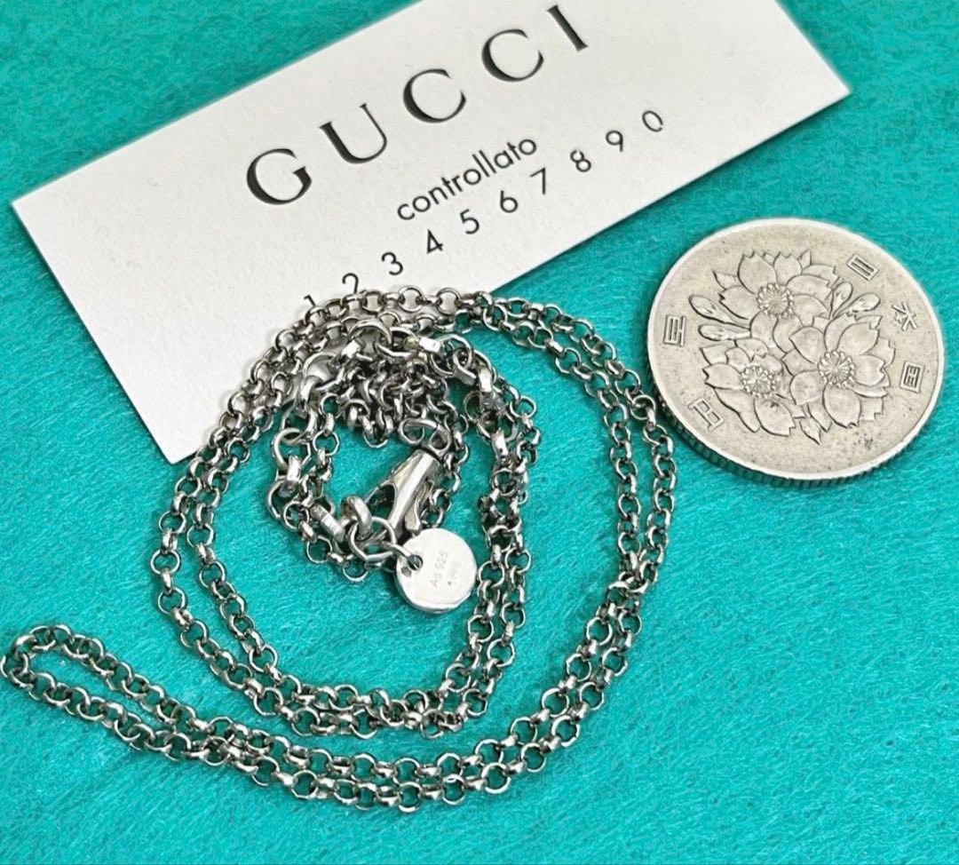 美品　GUCCI 2.2ミリ シルバー925チェーンネックレス