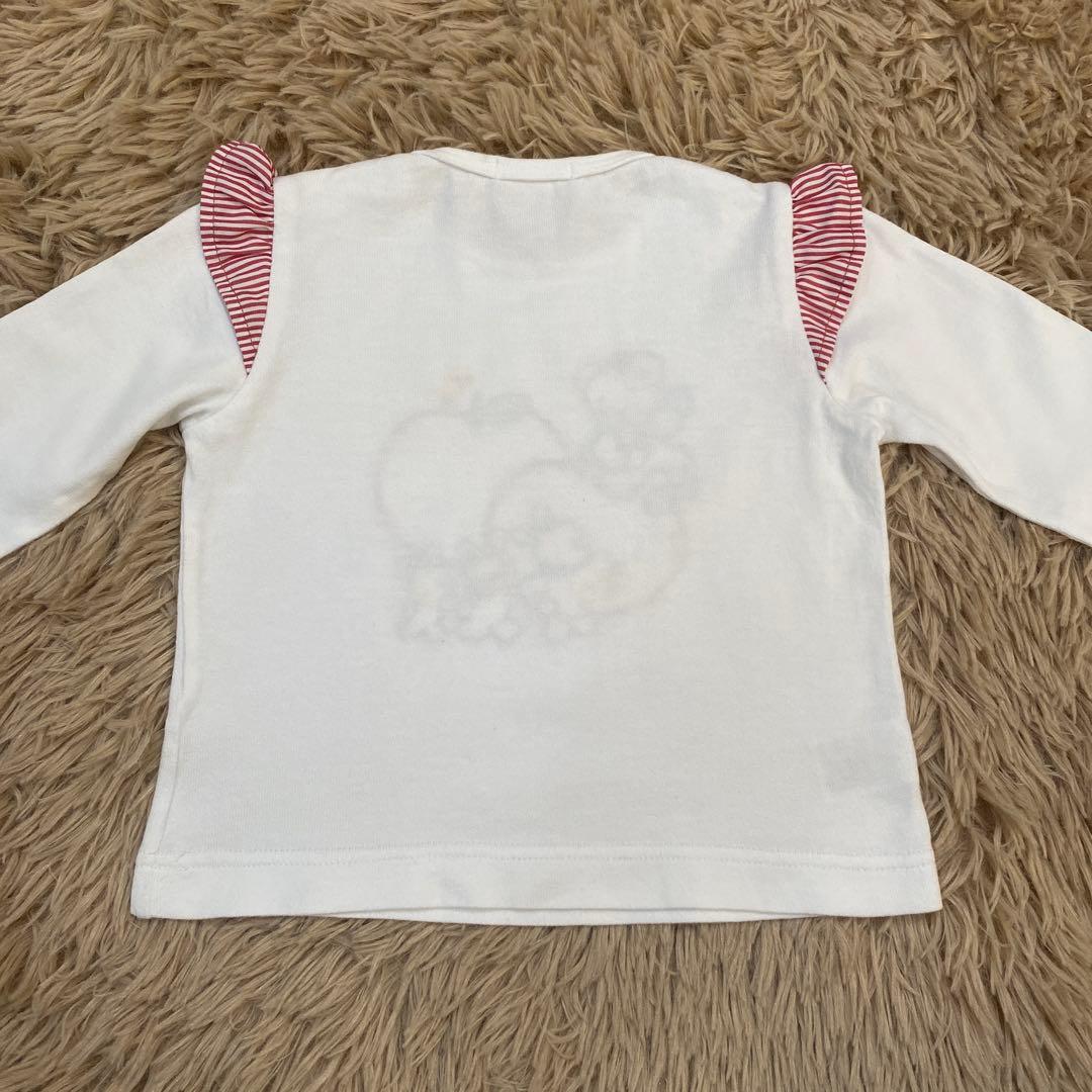 MIKIHOUSE ワンピース ネイビー 襟付きシャツ ホワイト 刺繍 80