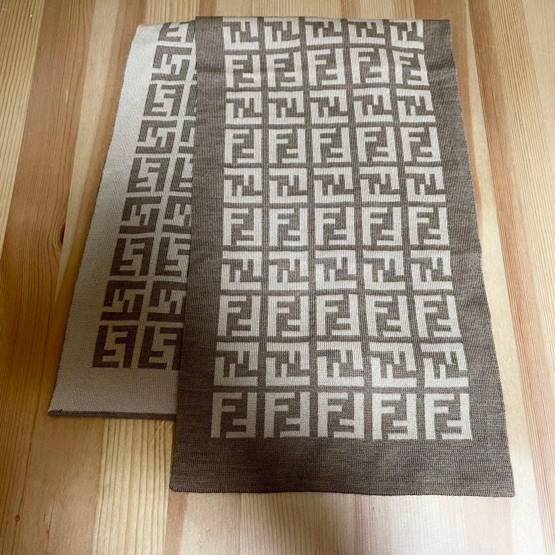 FENDI フェンディ ストール マフラー ズッカ リバーシブル