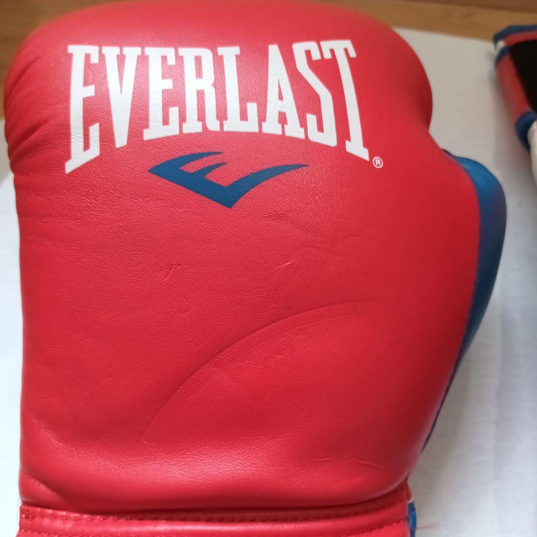 EVERLAST POWERLOCK ボクシンググローブ 赤/青　14oz